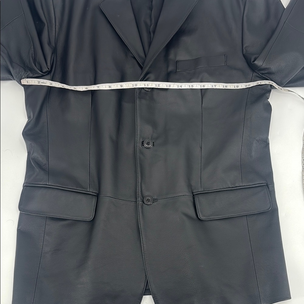 J. Ferrar Retro 70’s Genuine Leather Structured Sport Coat Jacket Blazer - Picture 13 of 15